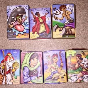 Childrens Mini Puzzles Book of Mormon/Old Testament lot of 7